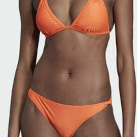 ADIDAS womens 16" 3-Stripes Swim Suit orange DY6374 - Picture 3 of 7